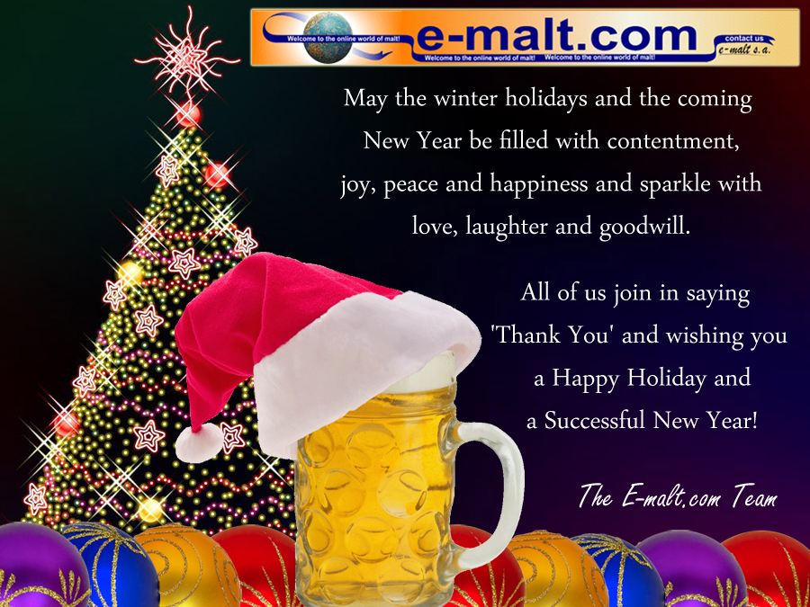 Merry Christmas and Happy New Year! E-Malt.com team